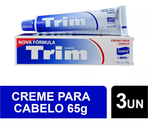 Kit 3x1 Creme Cabelo Tratamento Hidratante Trim Lavanda 65g