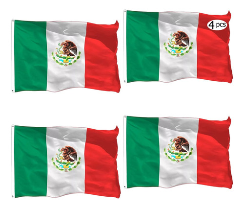 4pcs Alta Calidad Bandera De México,bandera Mexicana 90x150