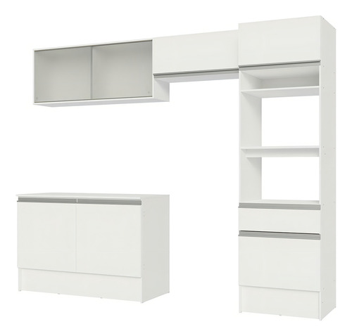 Cocina Integral Completa Modular Madesa Topazio 260cm 01 Blanco