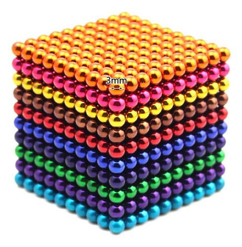 Imagen 2 de 8 de Juego De Bolas Magnéticas De Imán 1000 Piezas De 3 Mm