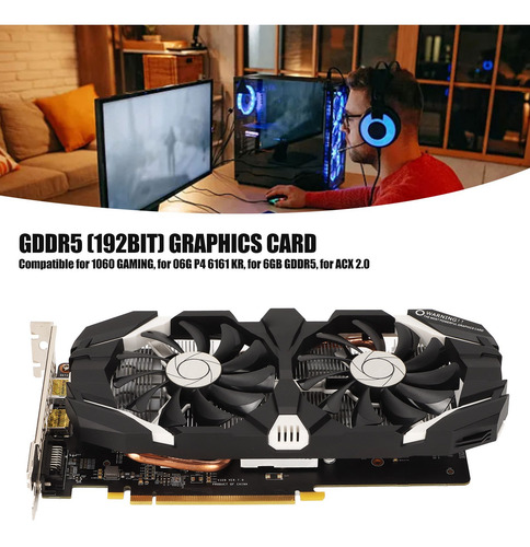 Tarjeta Gráfica Para Juegos Gddr5 Para Gtx1060 6gb 192bit Du