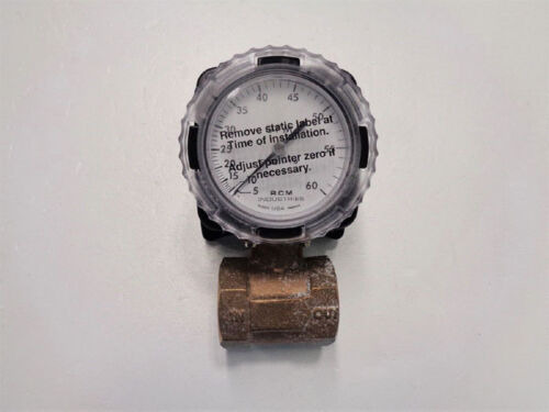 Rcm Industries .5 To 60 Gpm Flo-gage Flowmeter, Bronze, Ttv