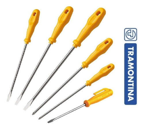 Kit Conjunto Jg Cx De Ferramentas E Chaves Fenda Tramontina