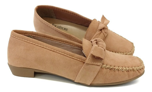 Imagem 1 de 3 de Mocassim Feminino Rikastore Com Salto Baixo
