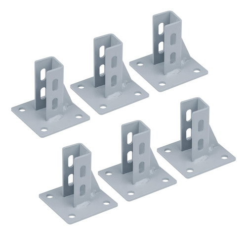 6 Placas De Anclaje De Base De Aluminio De Extrusión 2...