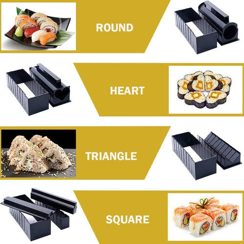 Jaju Juego De 10 Piezas Para Hacer Sushi