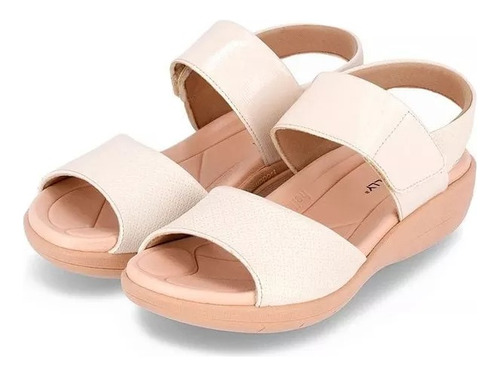 Sandalias Piccadilly Mujer Taco Chino Velcro Ultra Confort.