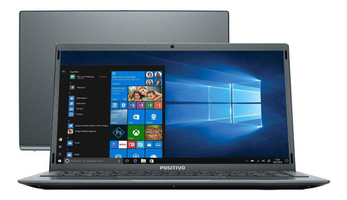 Notebook Positivo Motion Gray Celeron Ssd 128gb 4gb Win10