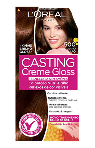 Tonalizante Casting Creme Gloss 500 Castanho Claro L'oréal