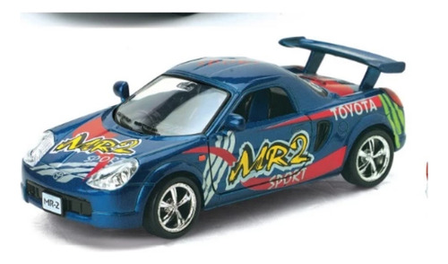 Miniatura Carrinhos Esportivos Gt De Ferro Abre Portas 1/36 Cor Azul
