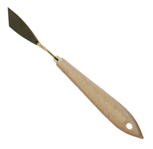 Espátula Metal Artistica Angular Oblicuo Curvo Oleo 1008