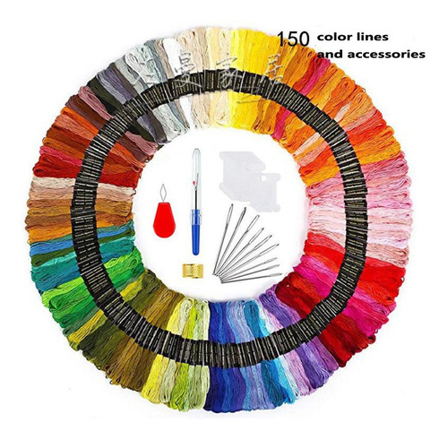 150 Colores De Hilo De Bordado, Bricolaje A Mano