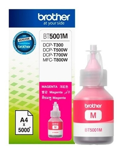 Tinta Brother Bt5001 Magenta Original Dcp T300 Dcp T500w 