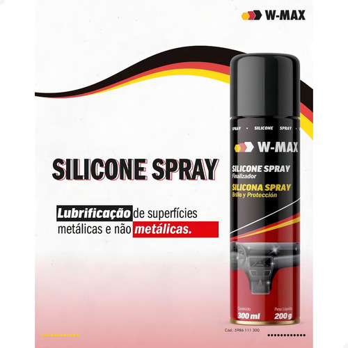 Spray de silicona para automóviles, 300 ml, aerosol de silicona Wurth/W-Max de alto rendimiento para cinta de correr, aerosol de silicona de alta calidad