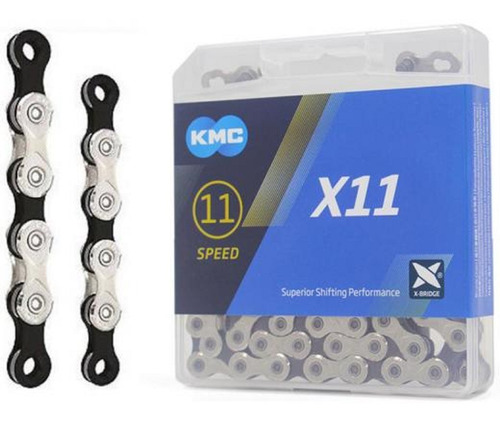 Corrente Kmc X11 Prata 11v 116 Links Compativel Shimano Sram