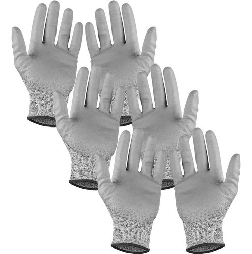 Guantes Grises Para Cortar Vidrio, Mxggy-013, 3 Pares, L, Gr