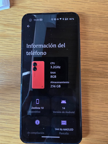 Asus Zenfone 10 Dual Sim 256 Gb Eclipse Rojo 8 Gb Ram (Usado)