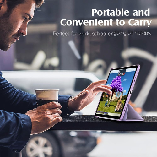 Smart Case Moko Para iPad Air6 11 M2 2024 A2902 A2903 Purple