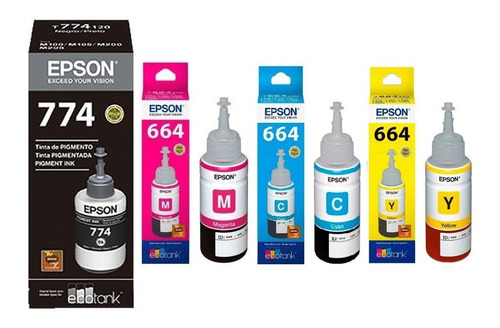 Imagen 9 de 10 de Combo Botella Tinta Epson Original 774 + 664 L1455 L655