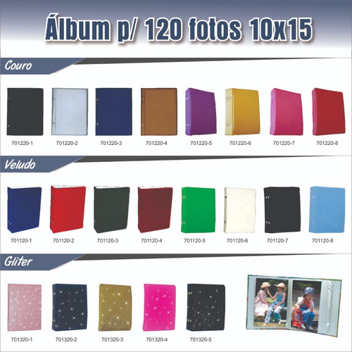 Imagem 6 de 9 de 4 Albuns Para 480 Fotos 10x15 Glitter Ou Outros Modelos