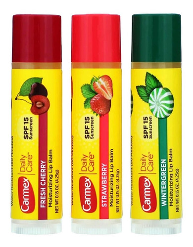 Carmex Hidratante Protetor Labial 15 Fps Kit Com 3 Unidades