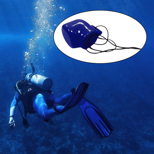 Tapa De La Válvula Del Del Tanque De Buceo Con Cable Azul