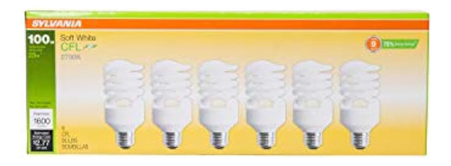 Sylvania Cfl 2700k 100w Bombillas De Repuesto Pack De 6 Mode