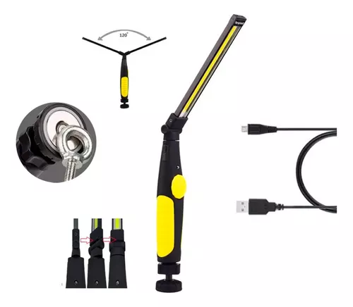 Linterna portátil taller recargable, LED COB, 4W