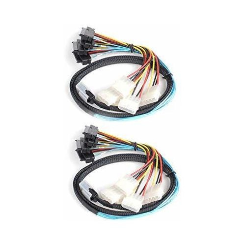 2pcs Interna Mini Sas Sff-8643 To (4) 29pin Sff-8482 Kb8zj