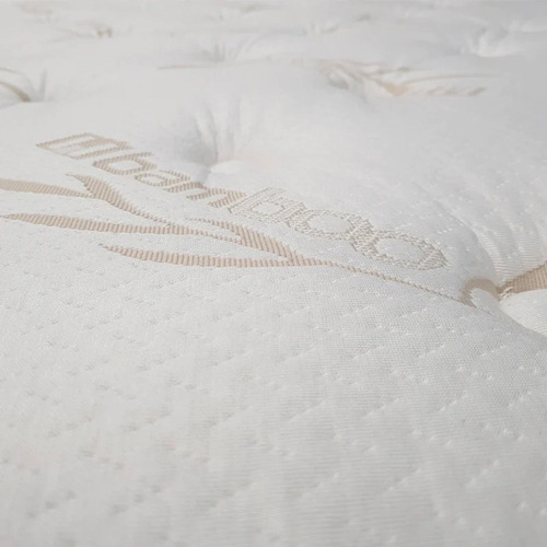 Colchón Matrimonial Mat De Bamboo Restonic Hipoalergénico Color Negro