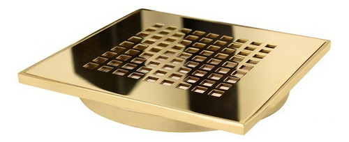Ralo Inox 304 Ouro Gold Itanova Square 10x10 Base Em Alum
