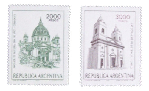 Argentina - Serie Gj 2053-56 Iglesias Noroeste Mint L1000