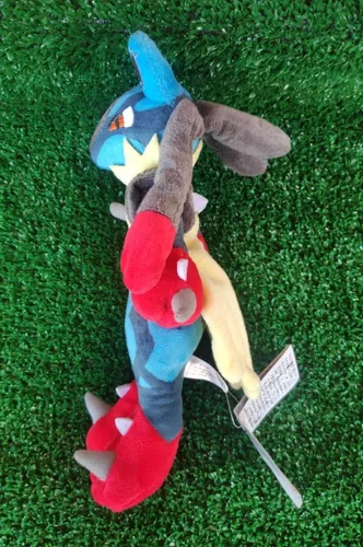 Lucario Mega Evolução Pokémon Pelúcia 26cm Pronta Entrega