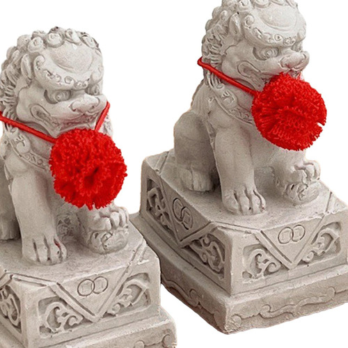 Estatuas De Perros Fu En Piedra: Conjunto De Figuras