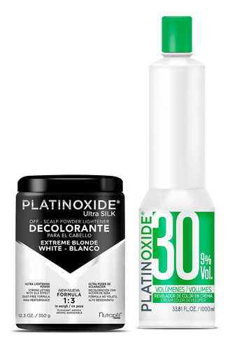 Decolorante Blanco Platinoxide Ultra Silk 350g + Revelador 1