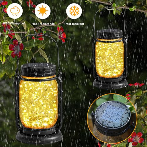 Paquete De 4 Luces De Linterna Solar Colgantes, Luces De Had