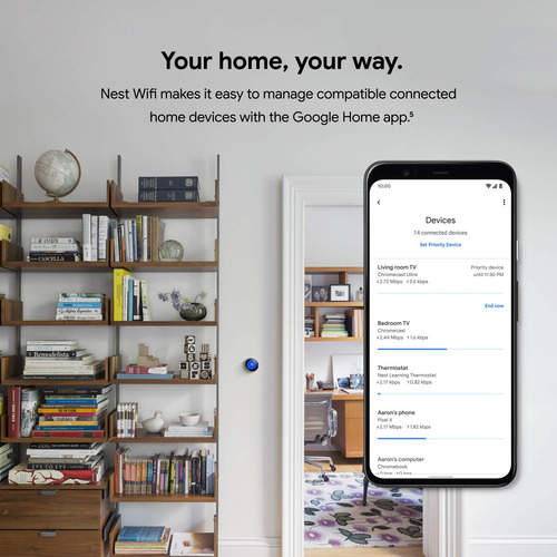 Sistema Wi-fi Google Nest Wifi Pack 2 Con Extensor