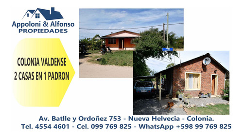 2 Casas En 1 Padron - Colonia Valdense