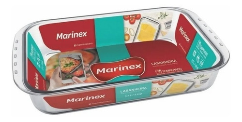 Bandeja rectangular de vidrio para lasaña 3,7 l - Marinex