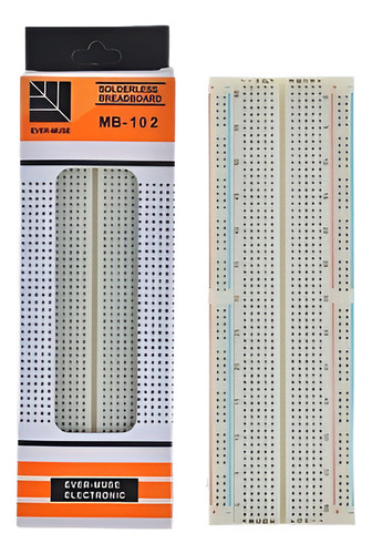 Protoboard Mb-102 Sin Soldadura Protoboard 830 Tie Points 2 