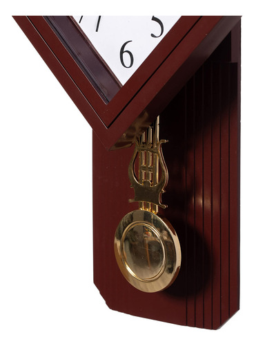 Reloj De Pared De Plástico Con Péndulo De Madera Marrón Para