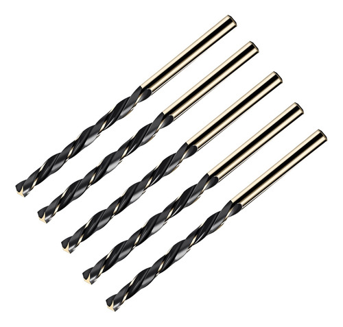 Aopin 5pcs Hss 15/64  Inch (6mm) Twist De Acero De Alta Velo