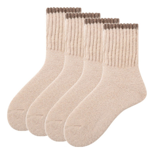 Pack De 4 Calcetines De Lana Merino Mujer Calcetas Para