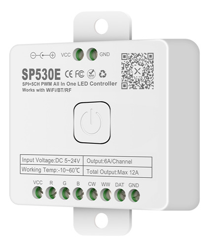 Controlador Led Wifi 12 En 1 Sp530e Pwm Spi, Atenuador De Pí