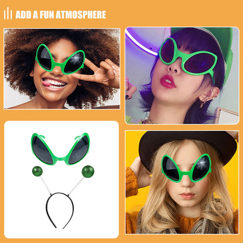 Gafas De Sol De Plástico Alien Glasses Y Alien Boppers, 2 Un