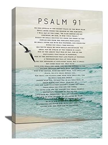 Salmo 91 Arte De La Pared Escritura Decoración De La Pared V