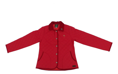 Campera De Dama Matelasseada De Microfibra Roja Crespo 