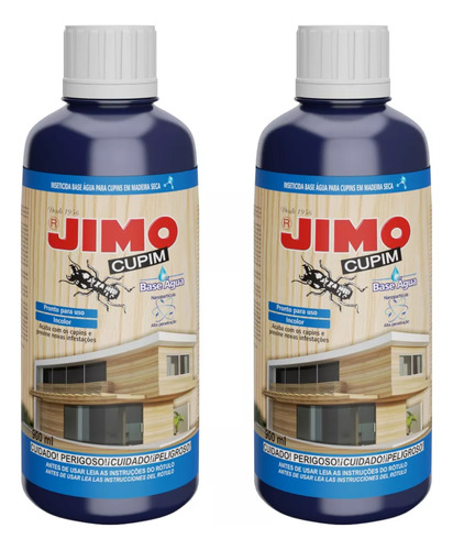 Kit 2 Un Jimo Mata Cupim Incolor Base Água 900ml Sem Cheiro