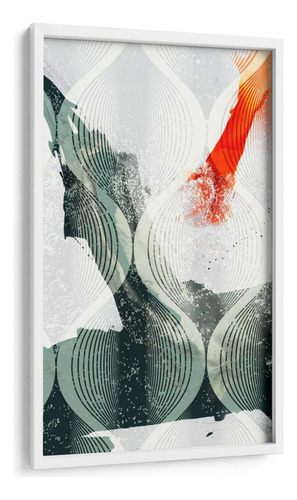 Cuadro Enmarcado Blanco Onda Mínima Ii 30x60, Sisa Jasper