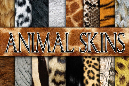 Kit De Papel Digital Piel De Animales Animal Skin Textures